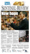 The Oxford County Sentinel-Review - January 21, 2009 - The historic inauguration of President Barack Obama as the 44th US President dominates the front page headlines of Canadian newspapers.