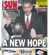 Winnipeg Sun - January 21, 2009 - The historic inauguration of President Barack Obama as the 44th US President dominates the front page headlines of Canadian newspapers.