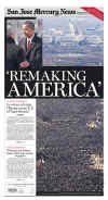 CALIFORNIA - US Newspapers - Front Page Headlines - January 20, 2009 - Inauguration of President Barack Obama in Washington, DC. Click on Obama newspaper front page image for a large image.