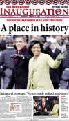 CONNECTICUT - US Newspapers - Front Page Headlines - January 20, 2009 - Inauguration of President Barack Obama in Washington, DC. Click on Obama newspaper front page image for a large image.