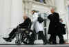 John McCain and Ted Kennedy attended Inauguration, as did VP Dick Cheney, who was wheelchair bound due to back injury.