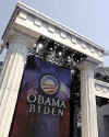 ObaMath.com - The math, the numbers, the anomalies, and the patterns of the 44th US President. The numbers 11, 44, 77, 11:11, and 111 appear often within Barack Obama's life. Obama has often posed or spoken in front of two pillars or columns. These pillars appear as the number 11. Photo: Barack Obama had several twin Greek columns at the Democratic National Convention in Denver, Colorado on August 28, 2008.