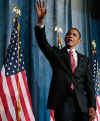 Watch a video of the speech, view speech news photos, or read the text of the speech. Photo: Barack Obama delivers a passionate speech on patriotism on June 30, 2008. The theme of the Independence, Missouri speech is "The America We Love."