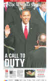 KANSAS - US Newspapers - Front Page Headlines - January 20, 2009 - Inauguration of President Barack Obama in Washington, DC. Click on Obama newspaper front page image for a large image.