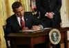 US Presidents have a higher than average tendency to be left-handed. US President Barack Obama signs several documents including his first executive orders and bills using his left hand. Photo: President Obama signs the Working Families Task Force executive order on January 30, 2009 using his left hand