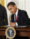 President Barack Obama's Blackberry, Obama's left-handedness, and other cool and unique President Obama news. Photo: US Presidents have a higher than average tendency to be left-handed. US President Barack Obama signs several documents including his first executive orders and bills using his left hand. Photo: President Obama signs the Working Families Task Force executive order on January 30, 2009 using his left hand