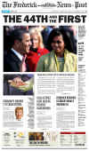 MARYLAND - US Newspapers - Front Page Headlines - January 20, 2009 - Inauguration of President Barack Obama in Washington, DC. Click on Obama newspaper front page image for a large image.