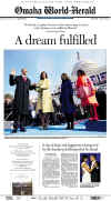 NEBRASKA - US Newspapers - Front Page Headlines - January 20, 2009 - Inauguration of President Barack Obama in Washington, DC. Click on Obama newspaper front page image for a large image.