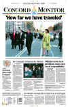 NEW HAMPSHIRE - US Newspapers - Front Page Headlines - January 20, 2009 - Inauguration of President Barack Obama in Washington, DC. Click on Obama newspaper front page image for a large image.