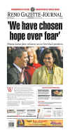 NEVADA - US Newspapers - Front Page Headlines - January 20, 2009 - Inauguration of President Barack Obama in Washington, DC. Click on Obama newspaper front page image for a large image.