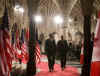 President Barack Obama says goodbye after a joint news conference on Parliament Hill with Canadian PM Stephen Harper.