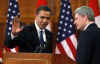 President Barack Obama and Prime Minister Stephen Harper hold a news conference on Parliament Hill after private meetings.