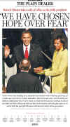 OHIO - US Newspapers - Front Page Headlines - January 20, 2009 - Inauguration of President Barack Obama in Washington, DC. Click on Obama newspaper front page image for a large image.