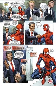 President Obama teams up with Spider-man who battles a look-a-like imposter trying to take President Obama's place. The five-page special issue comic is titled "Spidey Meets the President." (Comic #583). Incidentally, President Barack Obama is known to collect Spider-Man comics. Obama also collected Conan the Barbarian comics.