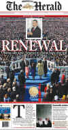 TEXAS - US Newspapers - Front Page Headlines - January 20, 2009 - Inauguration of President Barack Obama in Washington, DC. Click on Obama newspaper front page image for a large image.