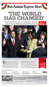 TEXAS - US Newspapers - Front Page Headlines - January 20, 2009 - Inauguration of President Barack Obama in Washington, DC. Click on Obama newspaper front page image for a large image.