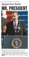 VIRGINIA - US Newspapers - Front Page Headlines - January 20, 2009 - Inauguration of President Barack Obama in Washington, DC. Click on Obama newspaper front page image for a large image.