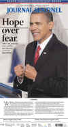 WISCONSIN - US Newspapers - Front Page Headlines - January 20, 2009 - Inauguration of President Barack Obama in Washington, DC. Click on Obama newspaper front page image for a large image.