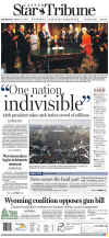 WYOMING - US Newspapers - Front Page Headlines - January 20, 2009 - Inauguration of President Barack Obama in Washington, DC. Click on Obama newspaper front page image for a large image.